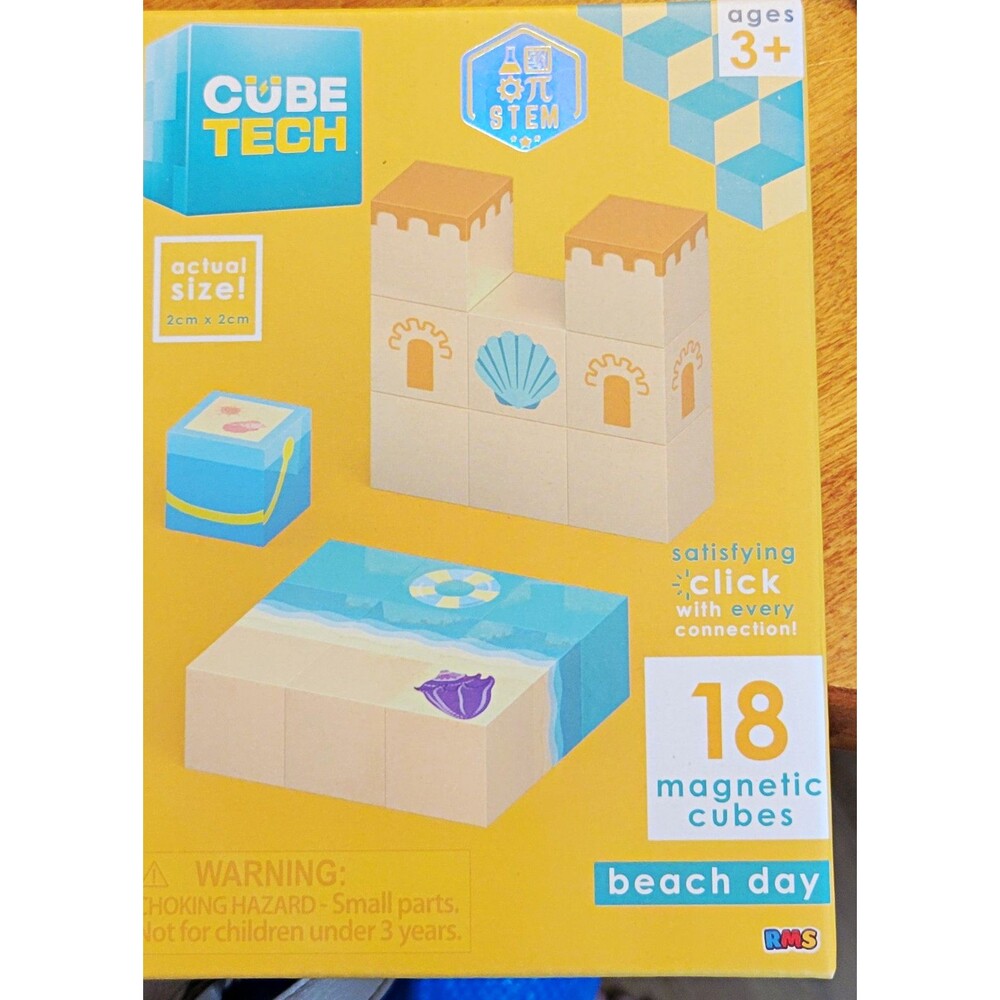 Cube Tech RMS STEM Beach Day 18-Piece Magnetic Building Set Age 3+